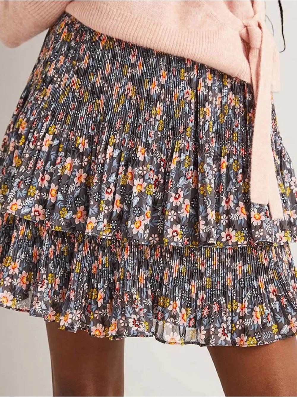 BODEN Multi Plisse Mini Skirt